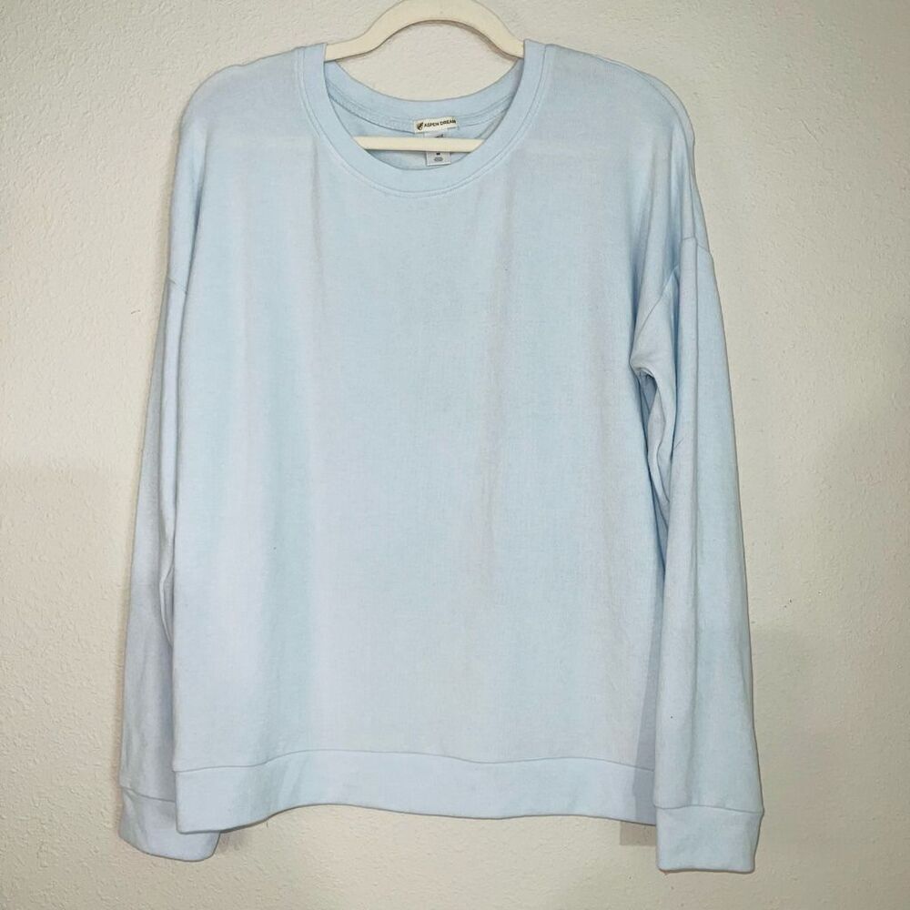 Aspen Dream Cozy Sleep Long Sleeve Light Blue Top
